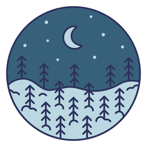 Lua de paisagem de neve