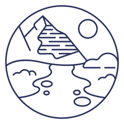 Paisagem de neve na montanha Desenho PNG