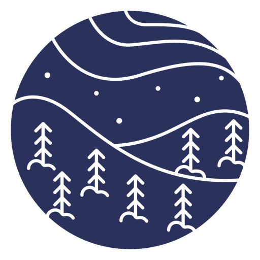 Schneelandschaftssilhouette PNG-Design