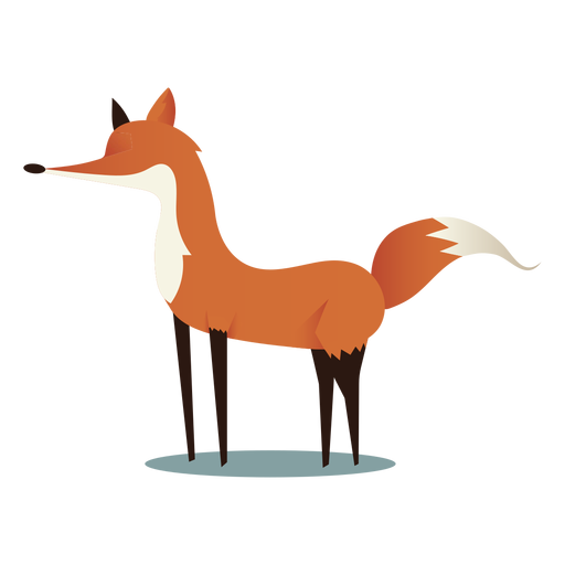 Standing fox pose PNG Design