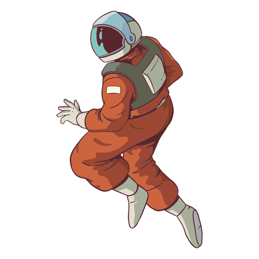 Pose de astronauta robusta colorido