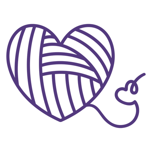 Stroke Heart Shaped Threads Wool Transparent Png Svg Vector File