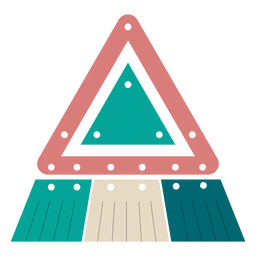 Brinco de couro com borlas triangulares Desenho PNG