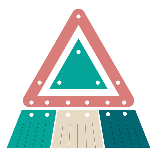 Brinco de couro com borlas triangulares Desenho PNG