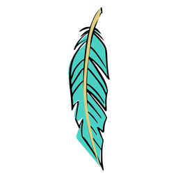 Pena azul de cabeça para baixo Desenho PNG