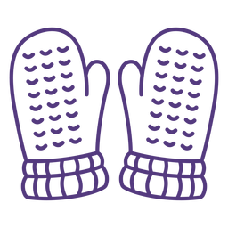 Golpe de guantes de lana Diseño PNG