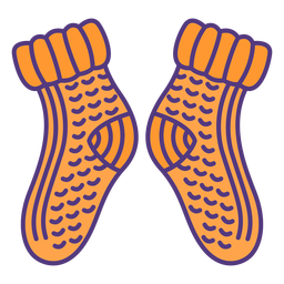 Wollsocken gefärbt PNG-Design