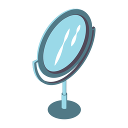 Espejo de belleza isométrico Diseño PNG