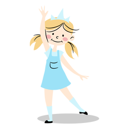 Casual princess wave PNG Design