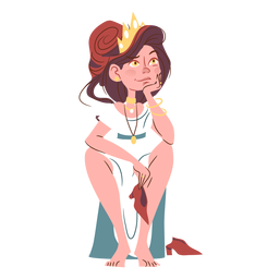 Zapatos frescos de princesa quitados Diseño PNG