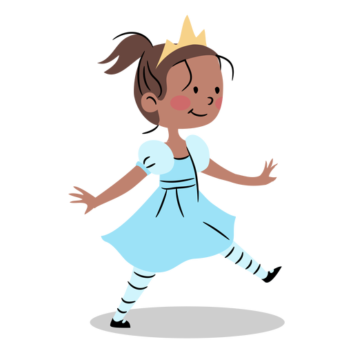 Coole Prinzessin zu Fuß PNG-Design