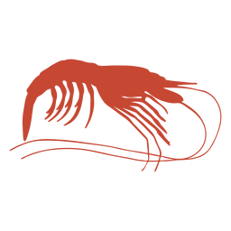 Vector de camarón silueta fresca Diseño PNG