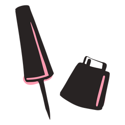 Dibujado a mano lindo cepillo delineador de ojos Diseño PNG