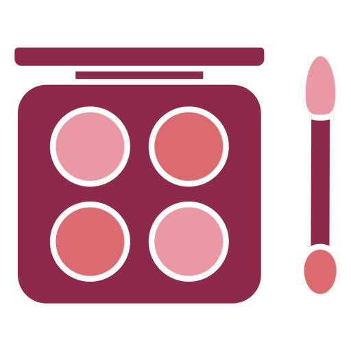 Cute eyeshadow palette with brush PNG Design