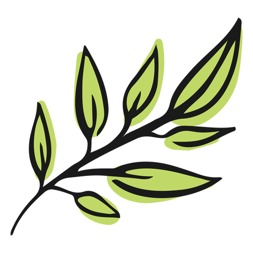 Süße grüne Blätter PNG-Design