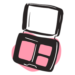 Paleta de sombras de ojos dibujada a mano linda Diseño PNG