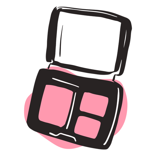 Cute hand drawn eyeshadow palette PNG Design