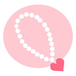 Lindo colar de coração rosa Desenho PNG