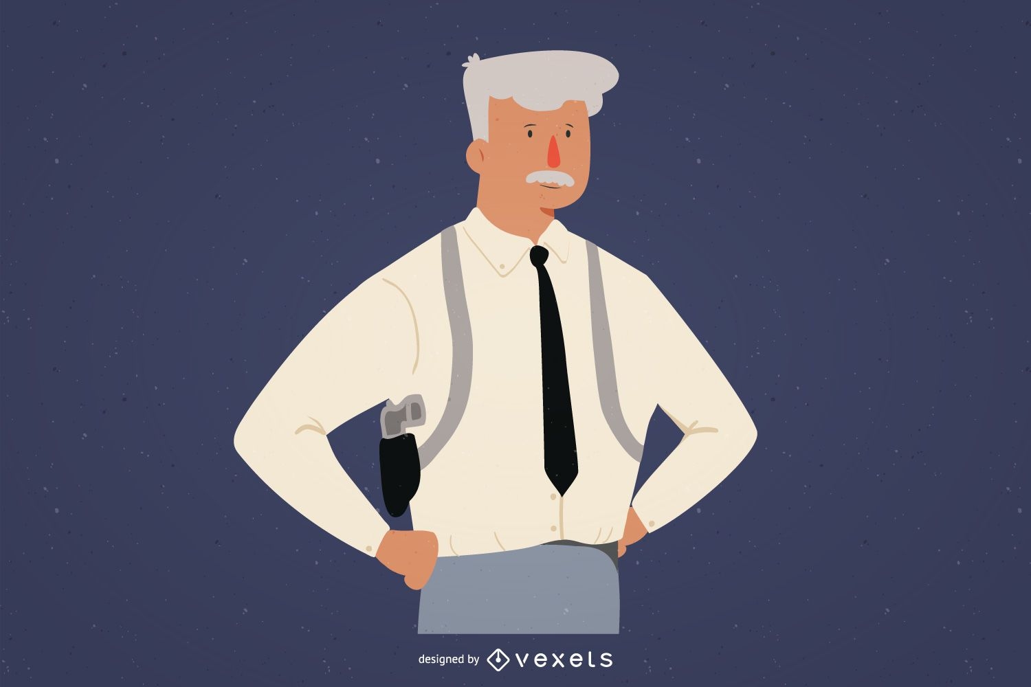 Old businessman character