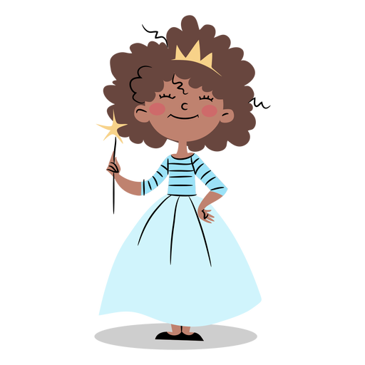 Download Cute Princess With Wand Transparent Png Svg Vector File