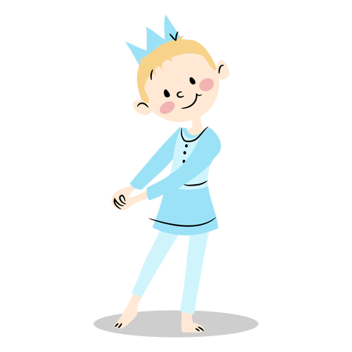 Cute smiling prince PNG Design