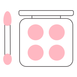 Duotone eyeshadow palette with brush PNG Design Transparent PNG