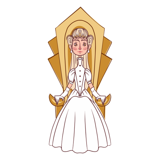 Elegante trono de princesa Diseño PNG