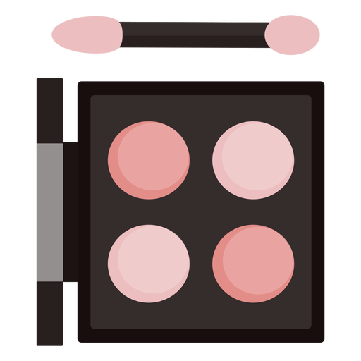 Flat eyeshadow palette with brush Transparent PNG & SVG vector file