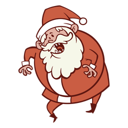 Papai Noel andando engraçado Transparent PNG
