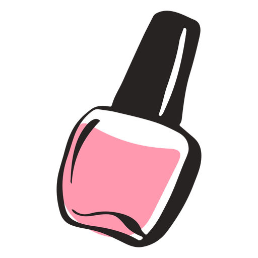 Esmalte de uñas de color dibujado a mano Diseño PNG