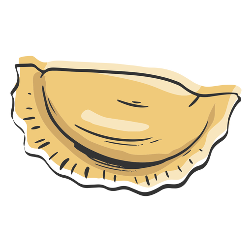 Pasta dumpling shaped drawn PNG Design