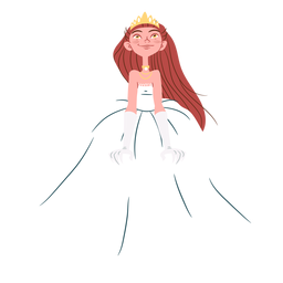 Design PNG E SVG De Lindo Vestido De Noiva De Princesa Para Camisetas Design PNG E SVG De Lindo Vestido De Noiva De Princesa Para Camisetas