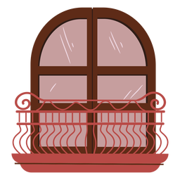 Castillo de la princesa balcón Diseño PNG Transparent PNG
