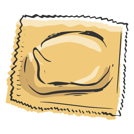 Dibujado a mano pasta de ravioles Diseño PNG
