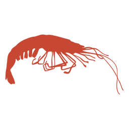 Shrimp cool silhouette PNG Design