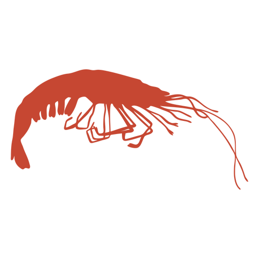 Shrimp cool silhouette