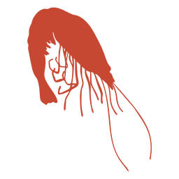 Shrimp curved silhouette PNG Design Transparent PNG