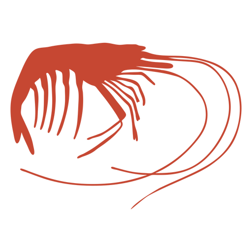 Shrimp vector silhouette PNG Design