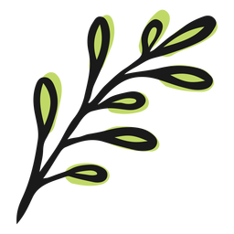 Folhas verdes simples Desenho PNG