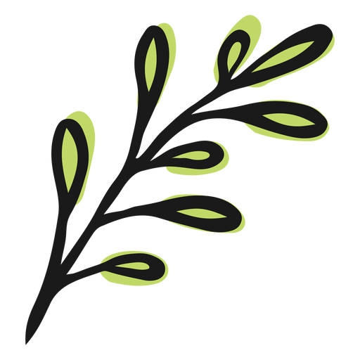 Simple green leaves PNG Design