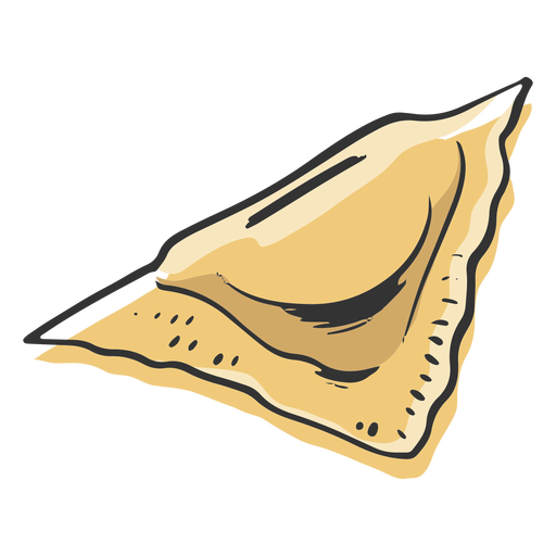 Triangle ravioli pasta drawn PNG Design