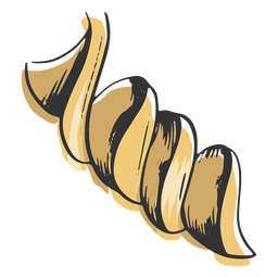 Twirly pasta drawn PNG Design Transparent PNG
