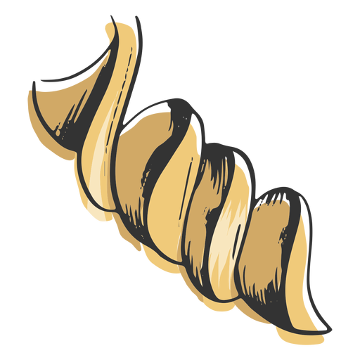 Twirly pasta drawn PNG Design