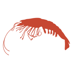 Vector silhouette shrimp PNG Design