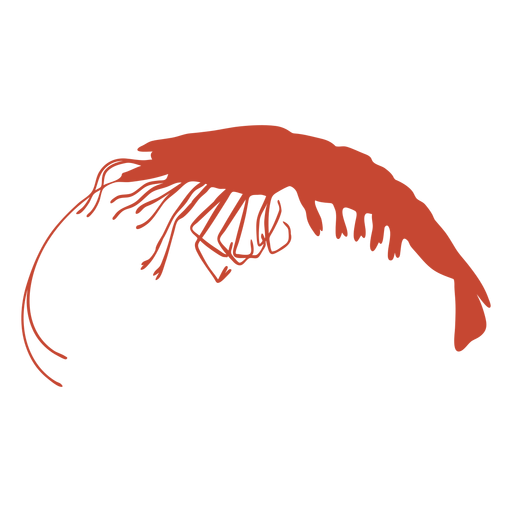 Vector silhouette shrimp