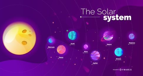 Design da capa do sistema solar