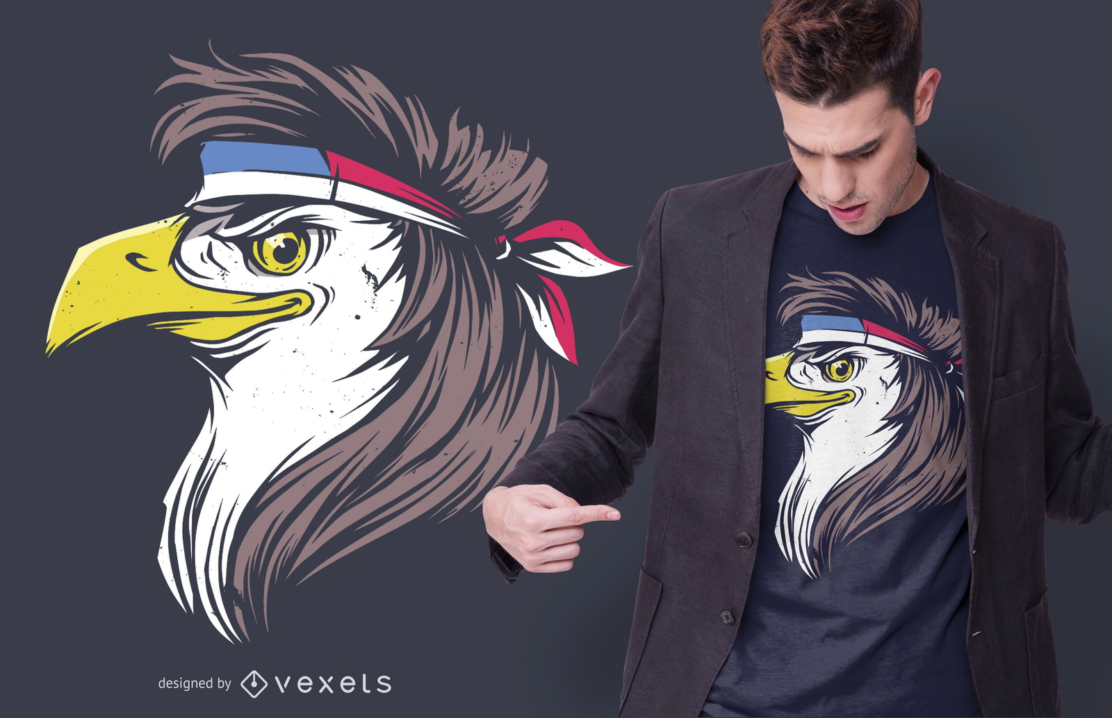 Eagle Mullet Funny T-shirt Design