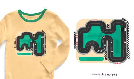 Marble Race Track T-shirt Design Marble Race Track T-shirt Design