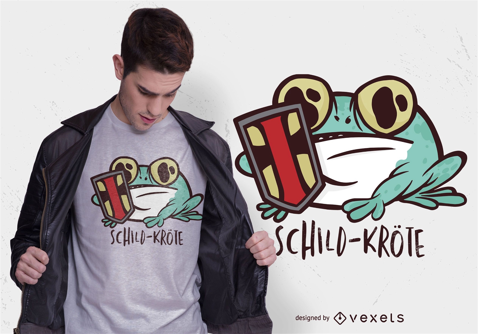 Design de camisetas alem?s Shield Toad