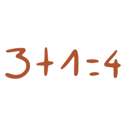 3 mais 1 doodle Desenho PNG